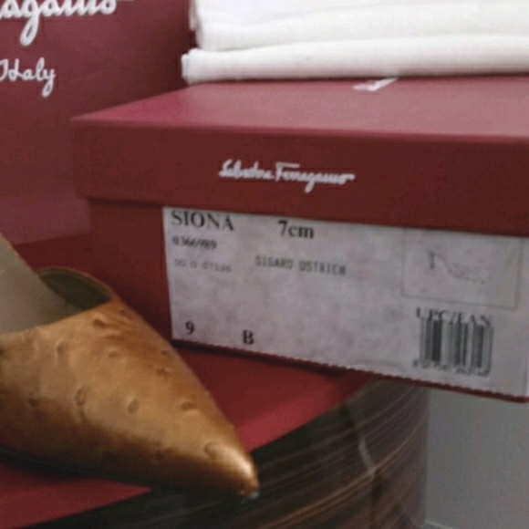 Salvatore Ferragamo Siona ostrich d'orsay heels - Picture 2 of 13